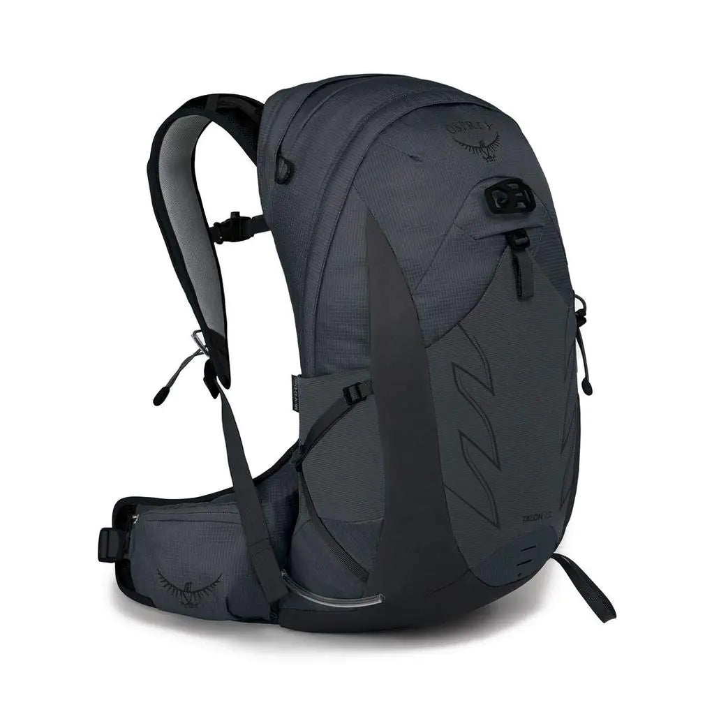Osprey Talon 22L Men’s Hiking Daypack – Lightweight Backpack with Hipbelt, Eclipse Grey (S/M)