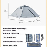 AYAMAYA 4-Season Ultralight Backpacking Tent for 1-2 People – Waterproof Double-Layer Camping Tent with Two Doors for Hiking, Outdoor Survival, and Easy Setup