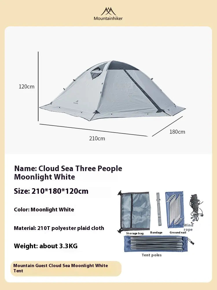 AYAMAYA 4-Season Ultralight Backpacking Tent for 1-2 People – Waterproof Double-Layer Camping Tent with Two Doors for Hiking, Outdoor Survival, and Easy Setup