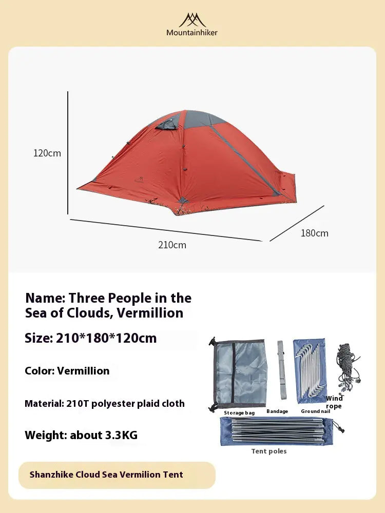 AYAMAYA 4-Season Ultralight Backpacking Tent for 1-2 People – Waterproof Double-Layer Camping Tent with Two Doors for Hiking, Outdoor Survival, and Easy Setup