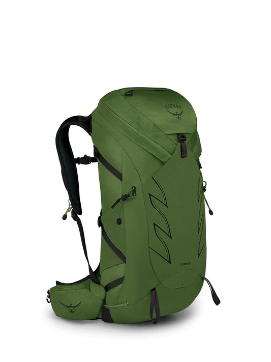 Osprey Talon 36L Men's Hiking Backpack – Lightweight Daypack with Hipbelt, Green Belt/Black (S/M)