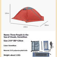 AYAMAYA 4-Season Ultralight Backpacking Tent for 1-2 People – Waterproof Double-Layer Camping Tent with Two Doors for Hiking, Outdoor Survival, and Easy Setup