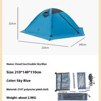 AYAMAYA 4-Season Ultralight Backpacking Tent for 1-2 People – Waterproof Double-Layer Camping Tent with Two Doors for Hiking, Outdoor Survival, and Easy Setup
