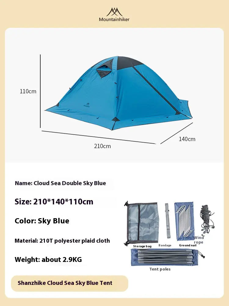 AYAMAYA 4-Season Ultralight Backpacking Tent for 1-2 People – Waterproof Double-Layer Camping Tent with Two Doors for Hiking, Outdoor Survival, and Easy Setup