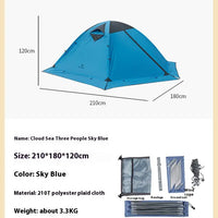 AYAMAYA 4-Season Ultralight Backpacking Tent for 1-2 People – Waterproof Double-Layer Camping Tent with Two Doors for Hiking, Outdoor Survival, and Easy Setup