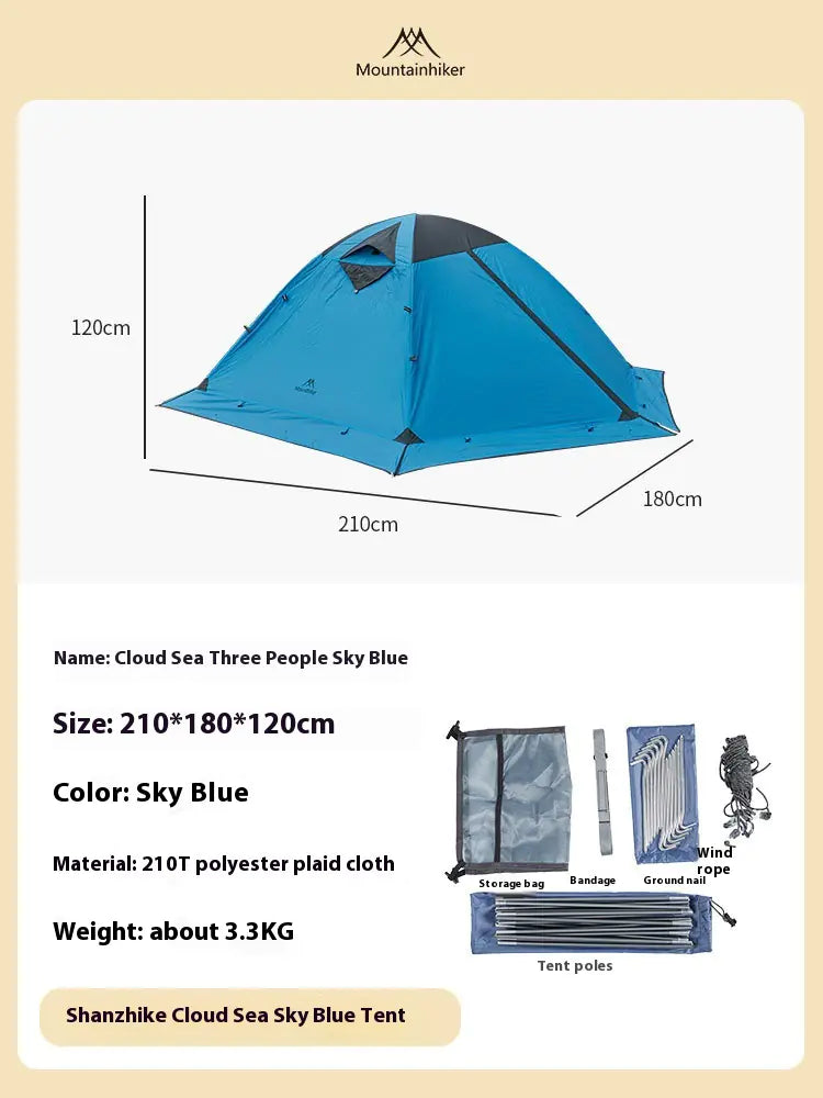 AYAMAYA 4-Season Ultralight Backpacking Tent for 1-2 People – Waterproof Double-Layer Camping Tent with Two Doors for Hiking, Outdoor Survival, and Easy Setup