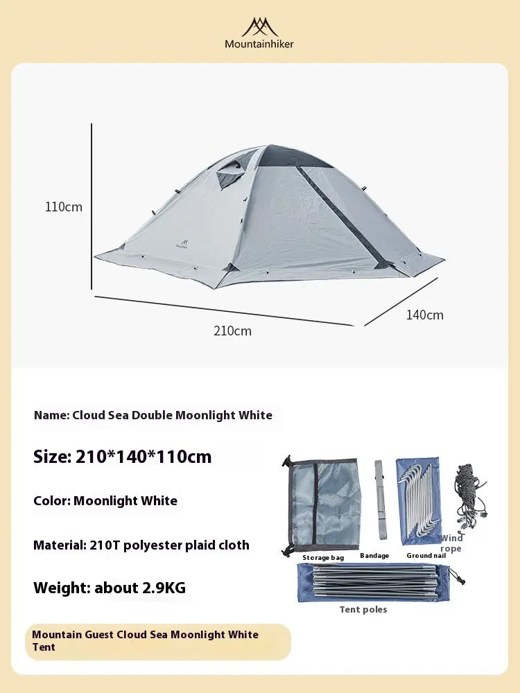 AYAMAYA 4-Season Ultralight Backpacking Tent for 1-2 People – Waterproof Double-Layer Camping Tent with Two Doors for Hiking, Outdoor Survival, and Easy Setup