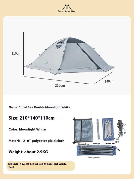 AYAMAYA 4-Season Ultralight Backpacking Tent for 1-2 People – Waterproof Double-Layer Camping Tent with Two Doors for Hiking, Outdoor Survival, and Easy Setup